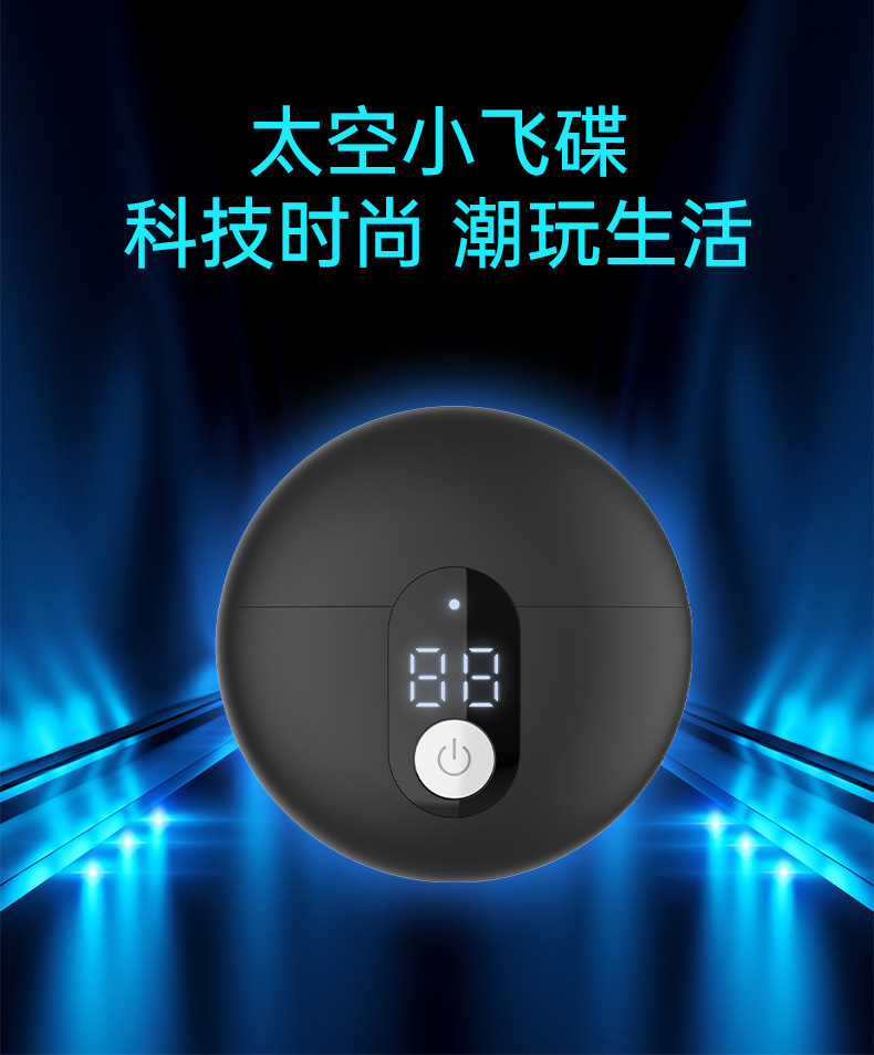 Hatteker portable electric shaver, rotary double-head razor, full-body washable mini beard razor pic 2