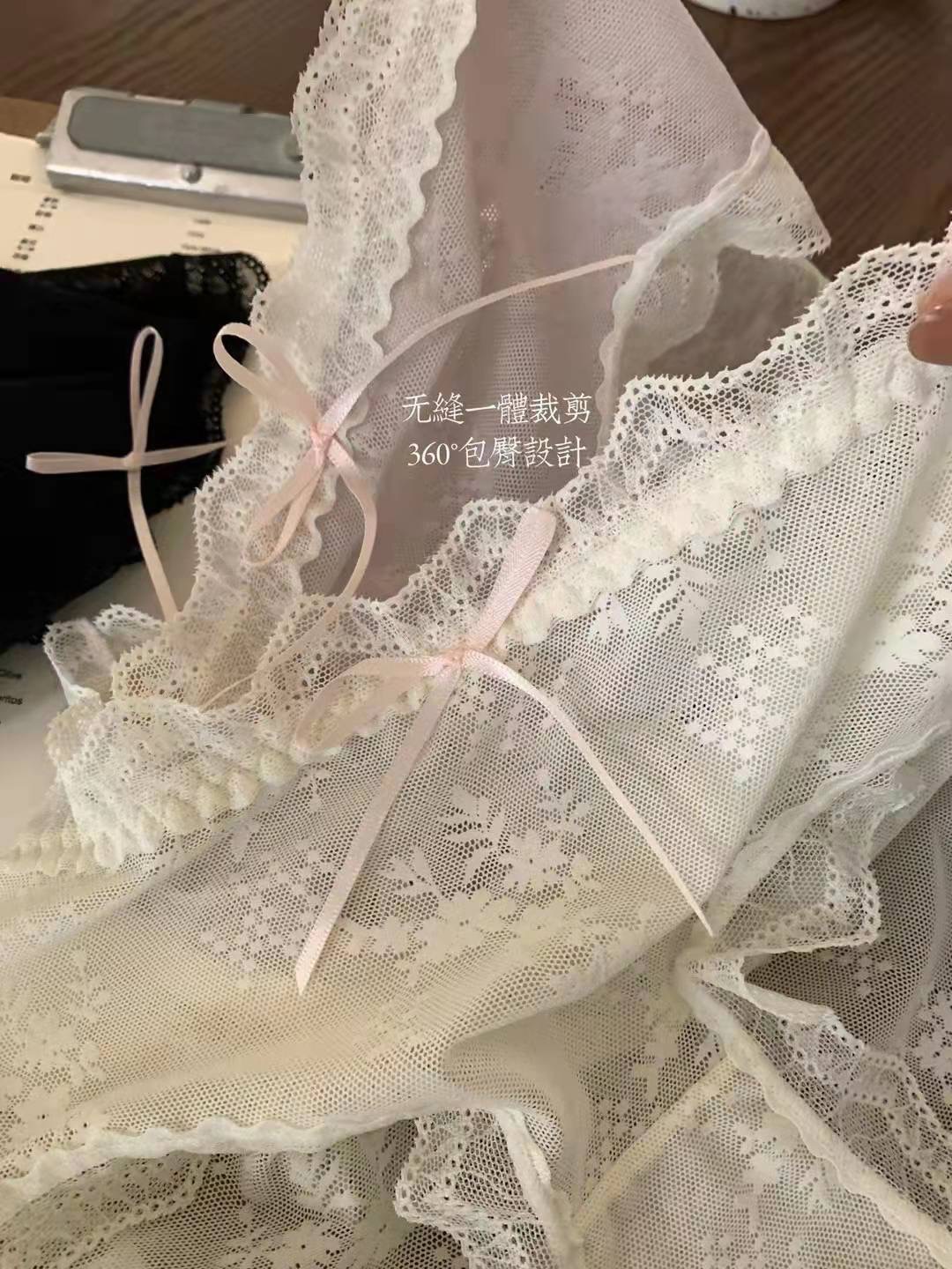 性感纯欲风蕾丝内裤女无痕心机网纱内裤纯棉高弹力中腰女士三角裤详情9