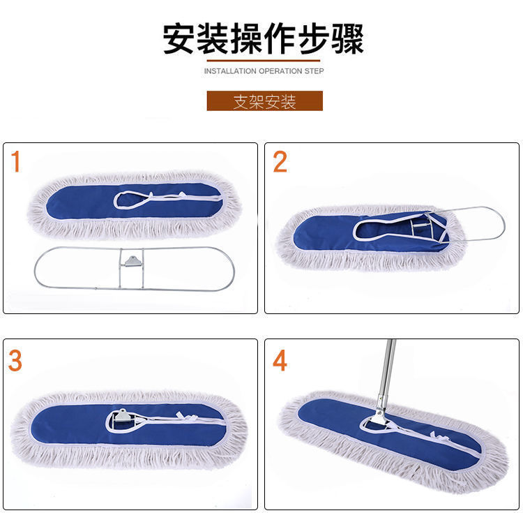 大号螺丝款加厚棉线尘推拖把商场工厂医院大堂酒店平板拖把地拖详情10