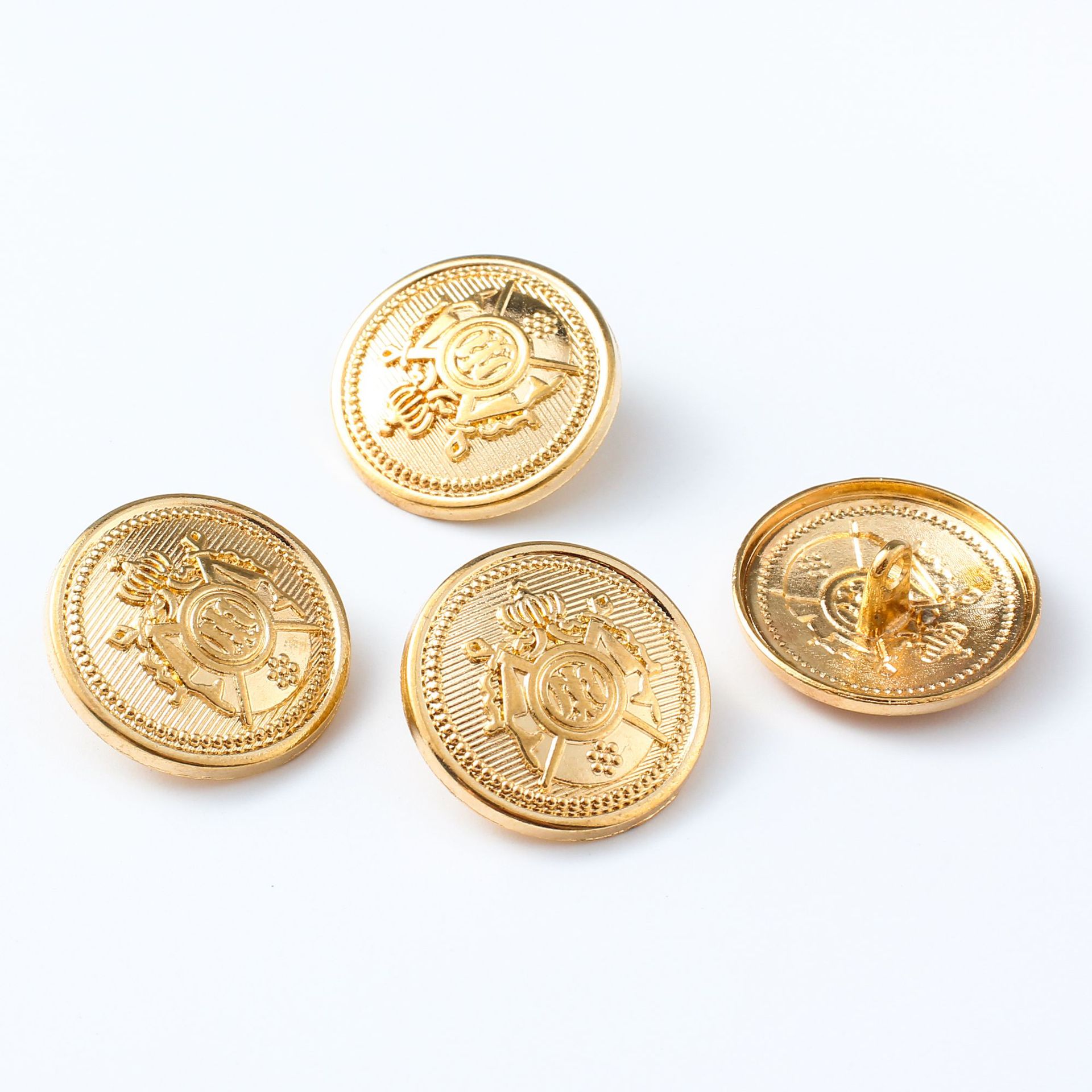 圆形复古铜皮纽扣 牛仔裤扣子 金属铜扣衣服外套大衣扣详情2