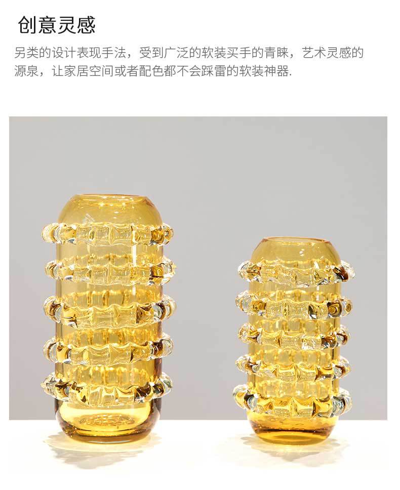 Modern light luxury glass vases, living room flower arrangements, glass flower vases, conference tables, entrance hall tabletops, decorative soft furnishings and ornaments pic 9