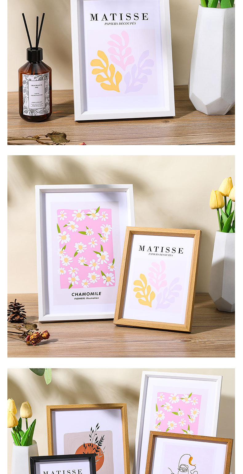 Cross-border best-selling simple wooden photo frame stand wholesale with sloping 6-inch, 8-inch and 10-inch A4 creative wall-mounted picture frames pic 6