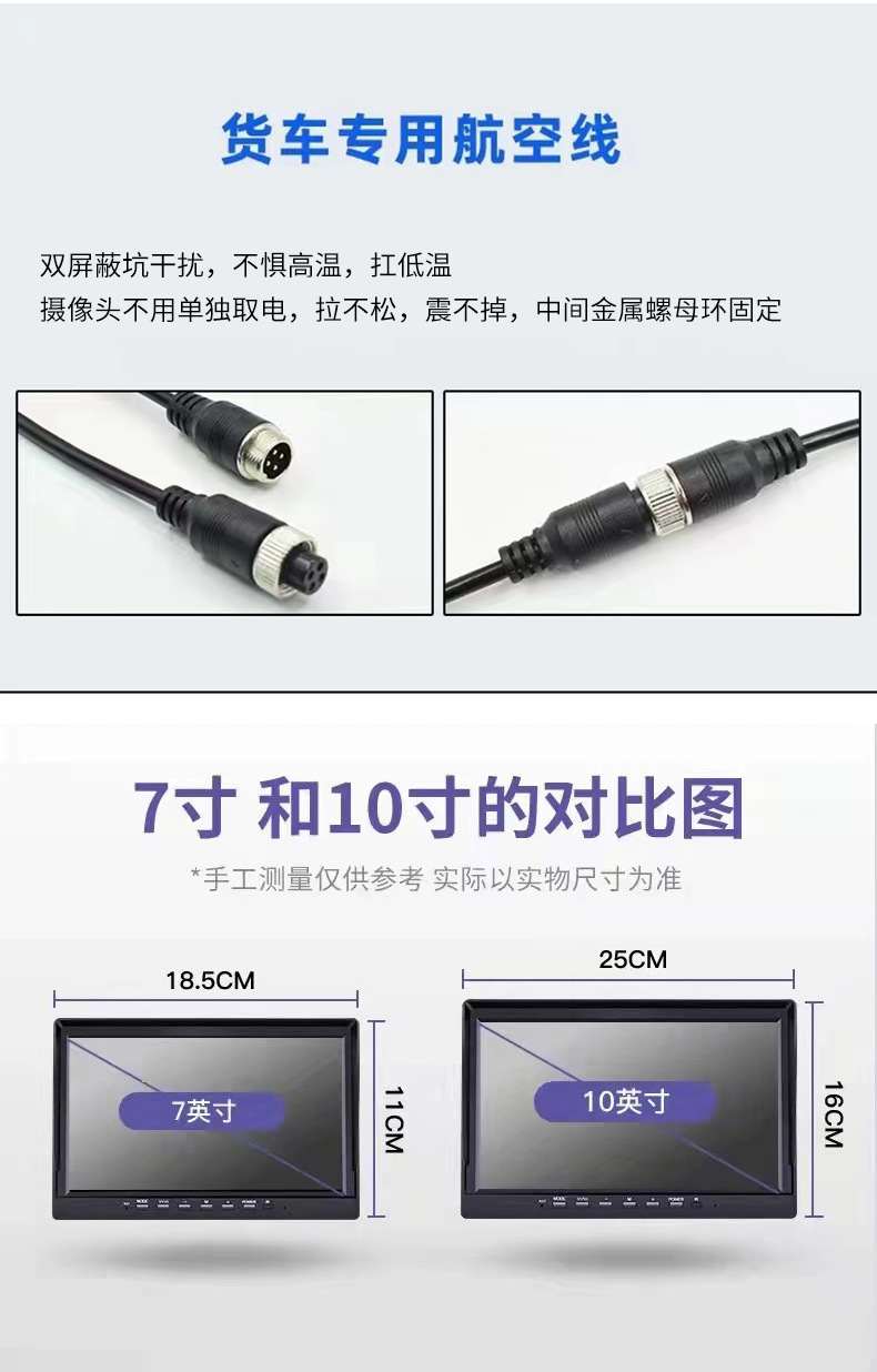 大货车监控四路车载行车记录仪倒车影像一体机四方位高清夜视新款详情8