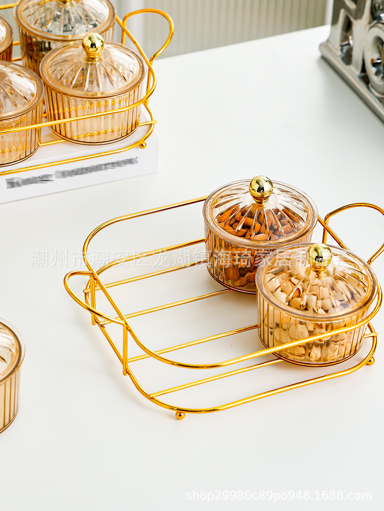 轻奢水果盘家用客厅茶几零食摆放盘高档分格果盘坚果干果盘糖果盘详情10