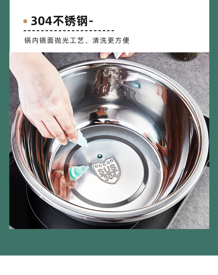 304不锈钢盆批发厨房多用调料缸带盖和面盆打蛋盆家用沥水洗菜盆详情30