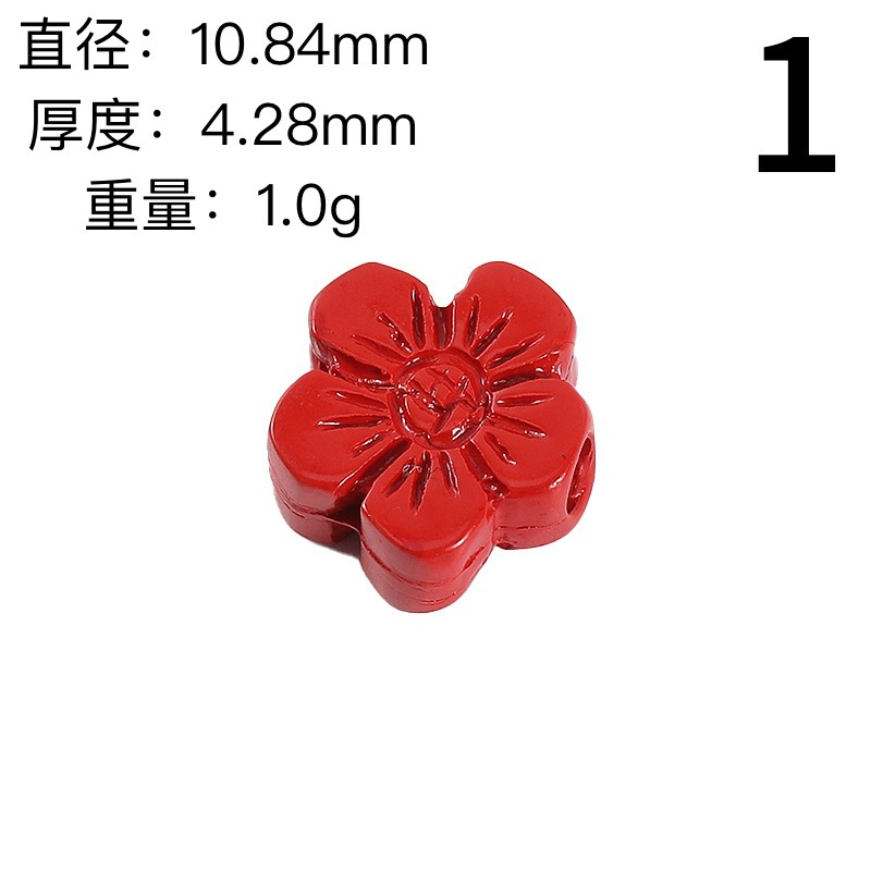 High-content cinnabar bracelet accessories, natural red sand bracelet accessories, diy hand-woven beaded necklace rope, single piece pic 4