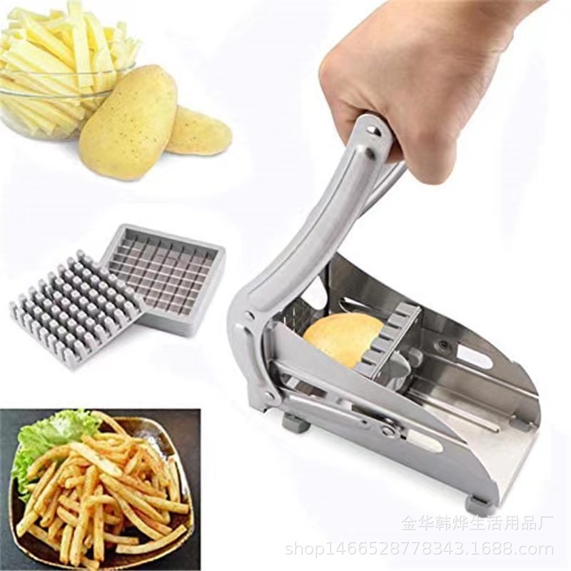 The best-selling cross-border kitchen household potato cutter, a stainless steel multi-functional potato and cucumber cutter, comes with a free staples pic 6
