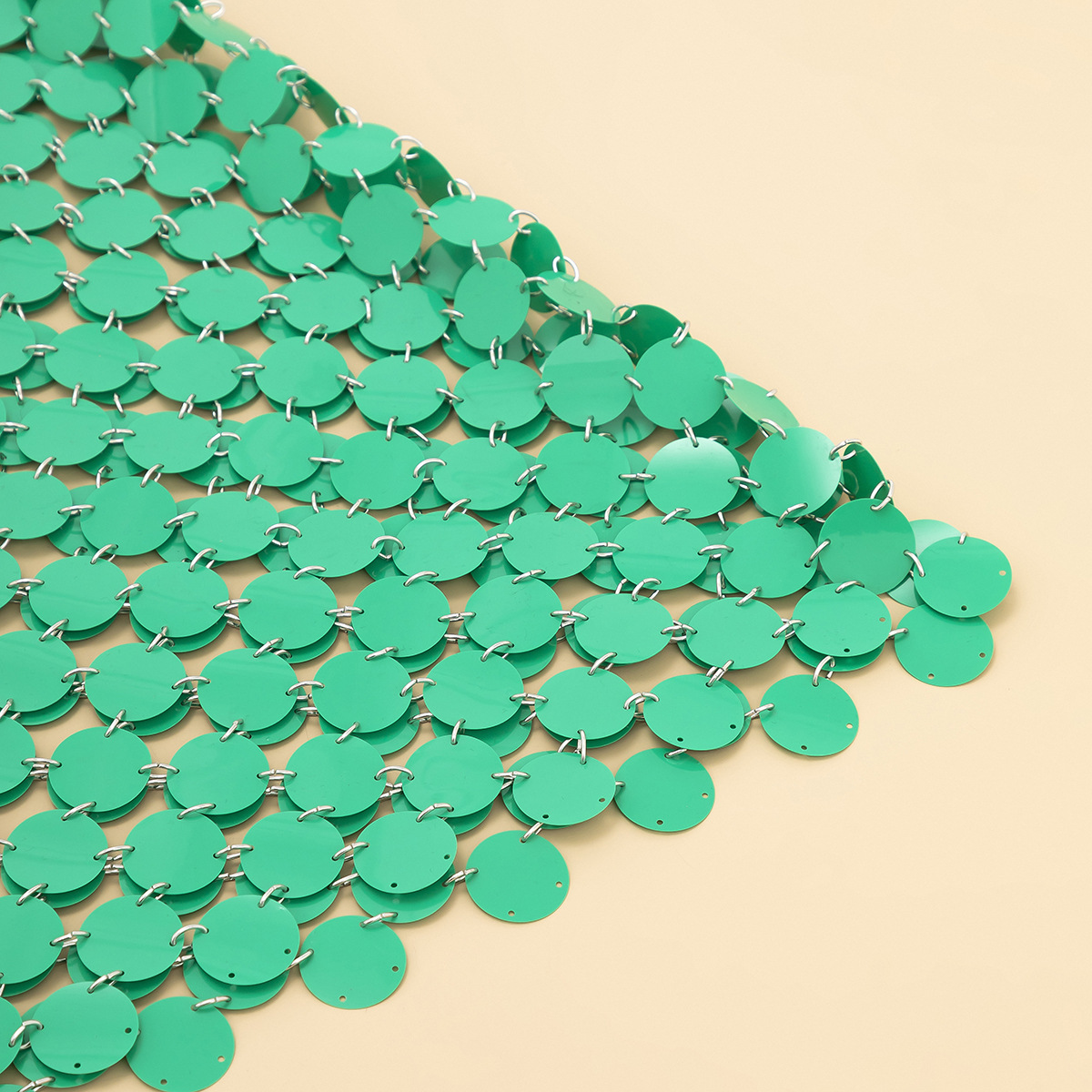 欧美跨境饰品 性感镂空亮片身体链女 夜店露背包臀鱼鳞片连衣裙详情24