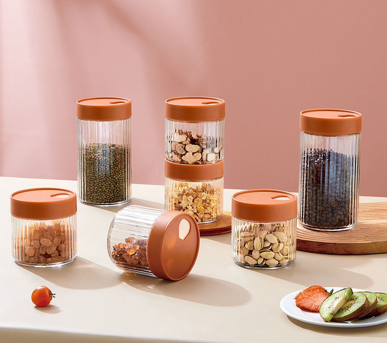Tarros de vidrio cocina transparente leche en polvo latas de almacenamiento regalos para el hogar supermercado snacks secos grano multigrano caja de almacenamiento pic 6