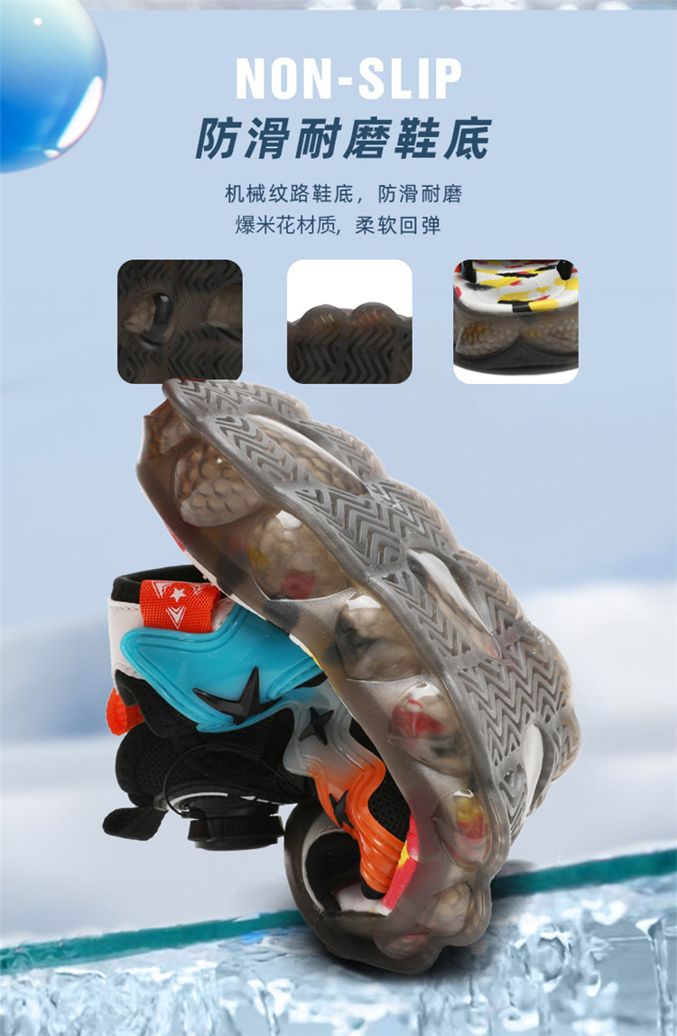 男童运动软底旋转新款2024夏季凉鞋纽扣中大童防滑儿童沙滩鞋包头详情9