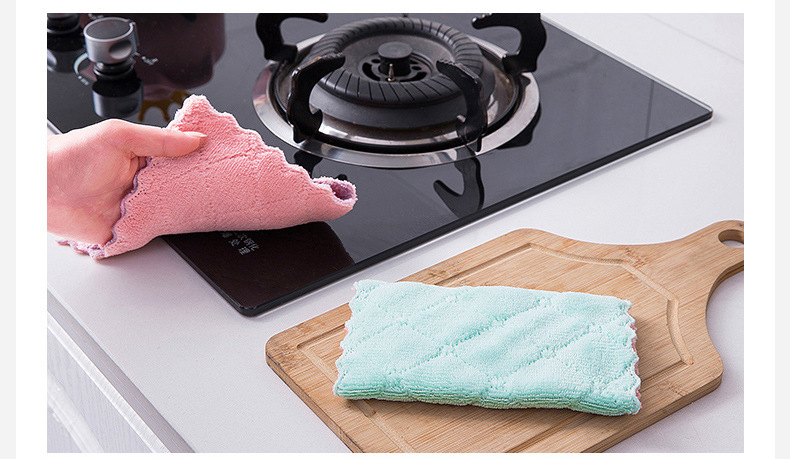 25*25cm dishcloth, absorbent cloth, non-stick scouring pad, kitchen dishcloth, cleaning cloth, table and dish wiping cloth pic 8