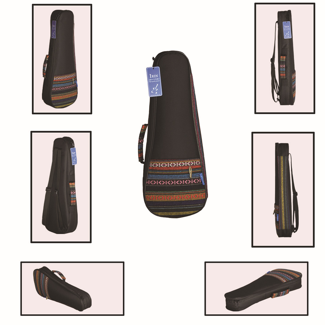 Irin 21-inch ukulele bag with cotton semi-ethnic style ukulele guitar bag, backpack and Ukulele backpack pic 9