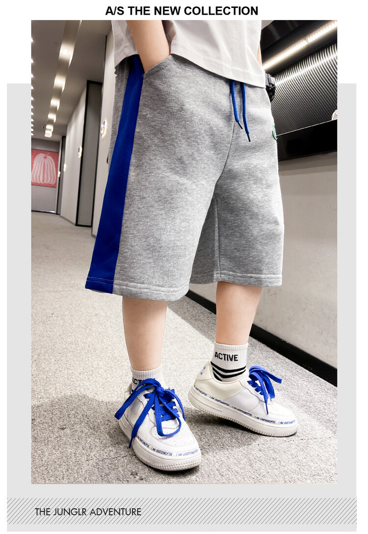 The 2022 new summer loose and stylish cotton capri shorts for boys are a trend of casual summer pants for middle-aged children pic 26
