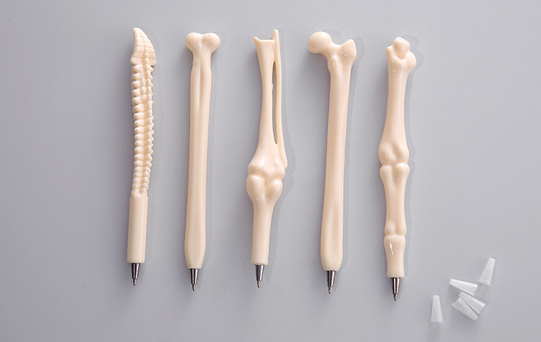 C Cross-border Exclusive bone Ballpoint pens, creative and personalized black signature pens, new and unique stationery items, funny bones pic 7
