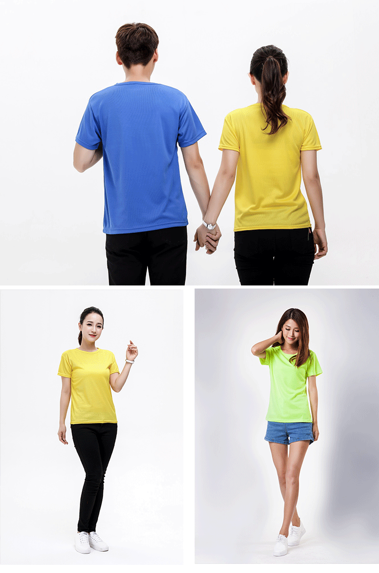 速干工作服短袖t恤夏季广告衫体恤户外运动亲子款圆领T恤定制印花详情17