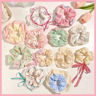 The 2025 new high-end retro sleep headband, hair tie, rubber band, pillow, hair tie and hair accessory for women with large intestine hair band pic 1