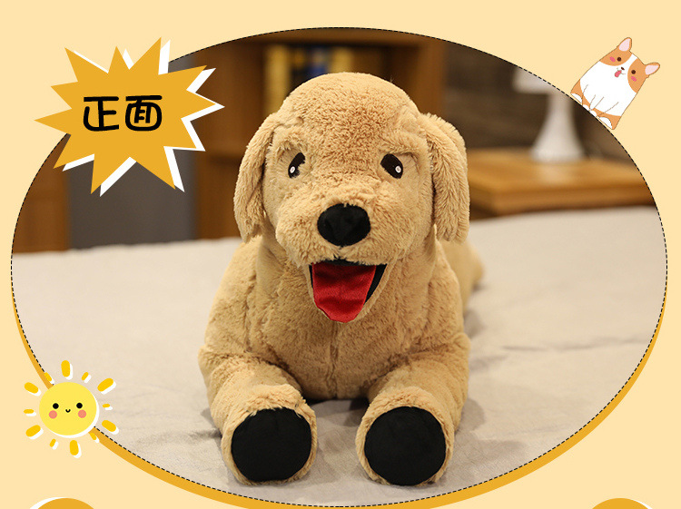 Simulated Labrador doll, big yellow dog plush pillow, golden Retriever plush toy, bed sleeping pillow pic 9