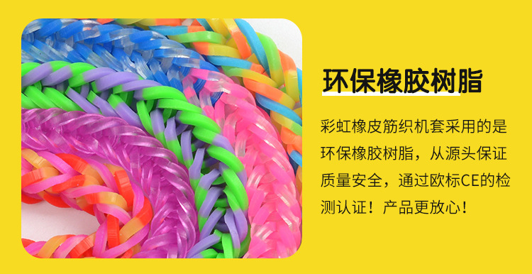 辰缘饰品亚马逊儿童玩具跨境彩色皮筋编织器创意手工diy手链套装配饰配饰详情8
