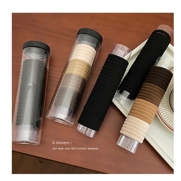 橡皮筋女扎头女生头绳发圈发绳高弹力耐用黑色儿童不伤发大人皮套详情30