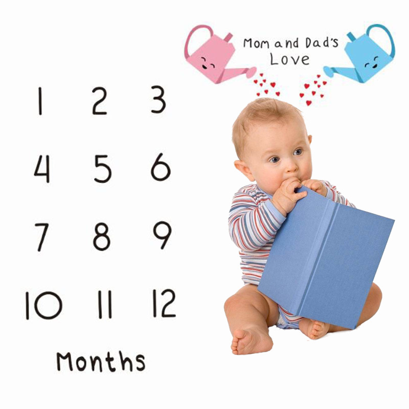 Baby milestone month photography background cloth, baby creative digital photography blanket background cloth, photography props pic 6