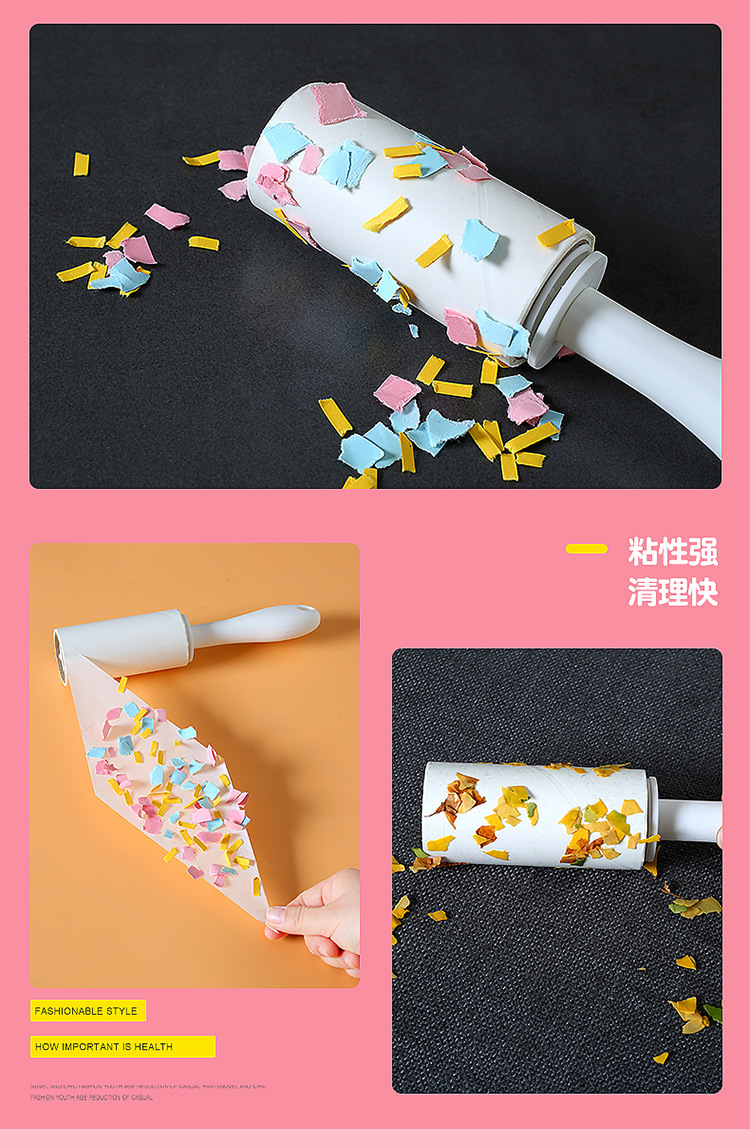 The detachable roller type hair remover is suitable for removing bristles and dust from clothes. It can replace the dust-removing paper with a 60-tear bristle remover pic 13