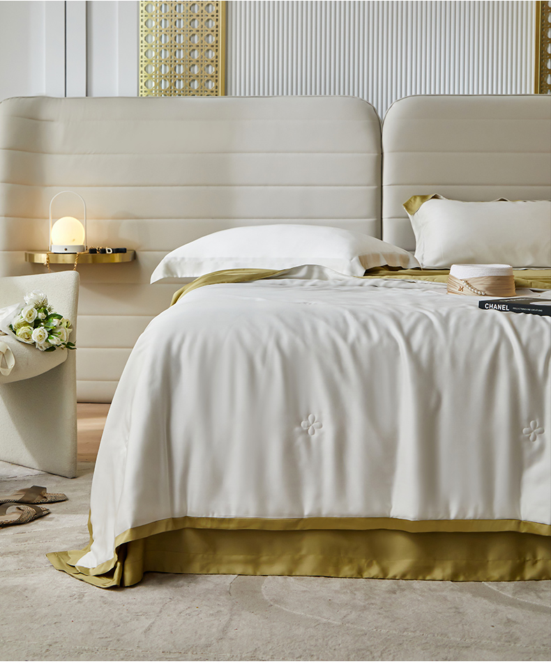 高端120支天丝夏凉被四件套夏季薄被子可水洗冰丝夏被真丝空调被.详情15