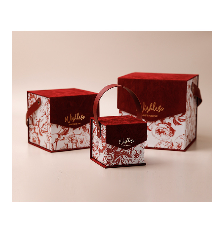 Wholesale hand-held souvenir gift boxes, wedding candy boxes, wedding Instagram Mid-Autumn Festival gift boxes, empty boxes, velvet gift boxes pic 20