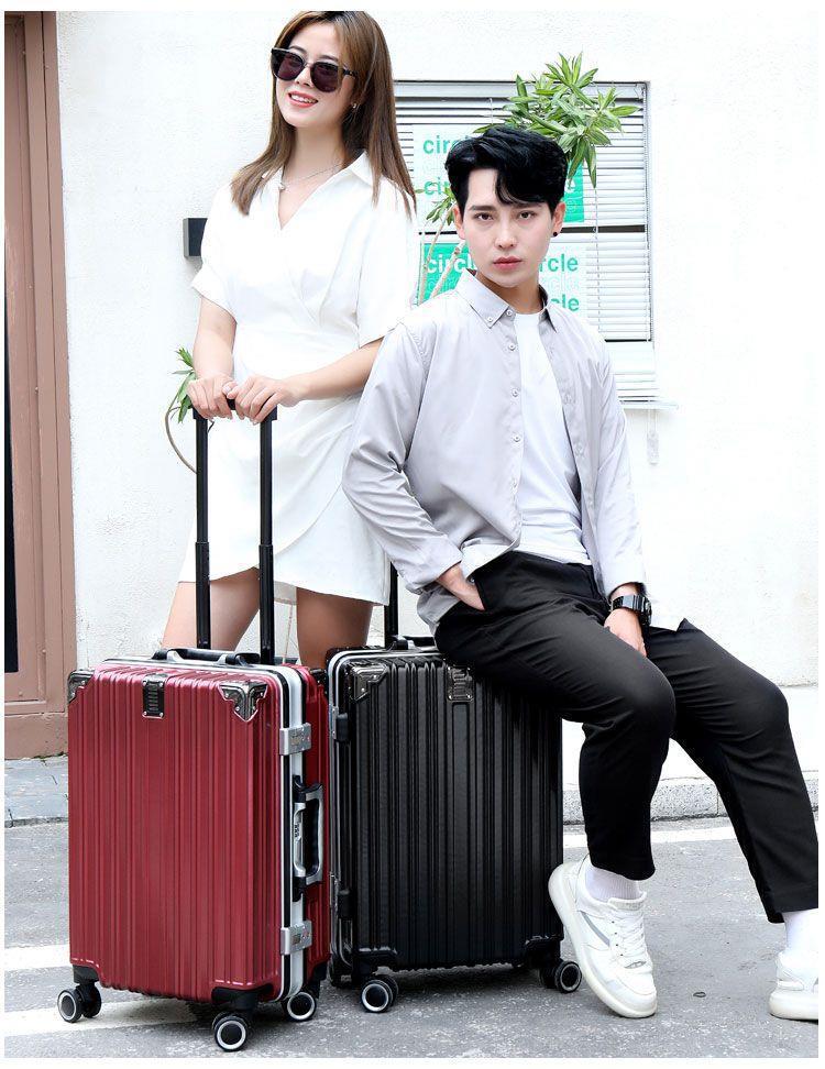 Male suitcases: Large capacity, sturdy and durable, thickened female student suitcase, silent travel suitcase, leather suitcase, password suitcase pic 23