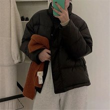 Down jacket for women, mid-length, knee-length style, 2022 Dongdaemun, South Korea, patchwork knitted hooded couple white duck down jacket trend pic 6