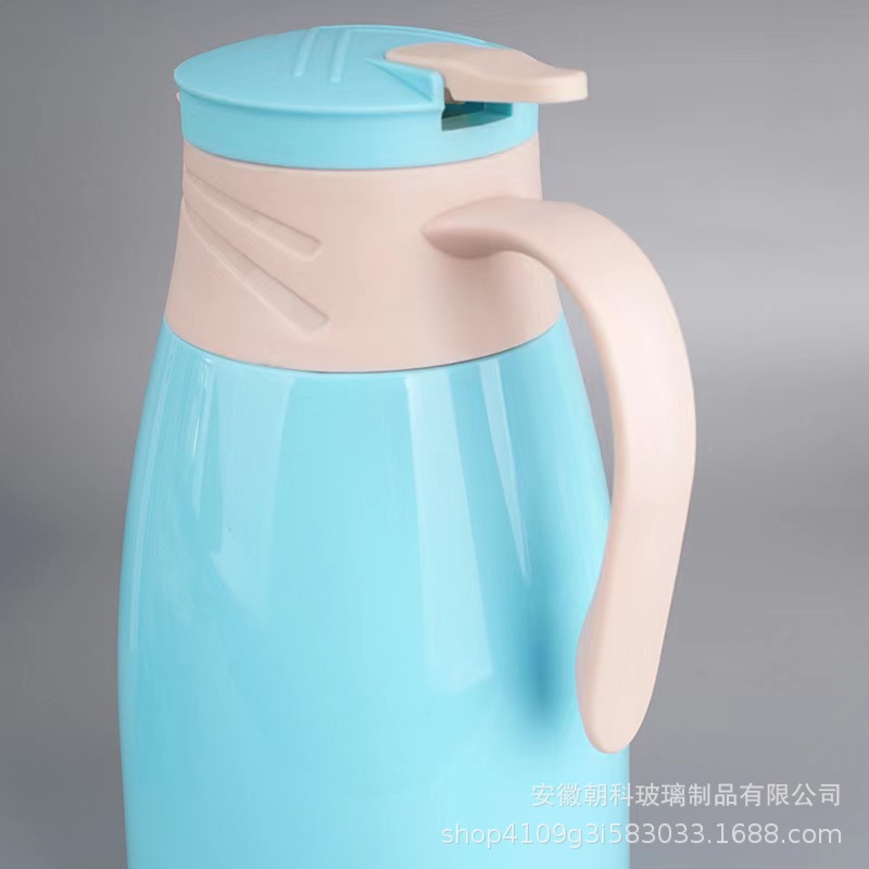 New European-style large-capacity vacuum glass inner liner insulated kettle, thermos flask, activity gift kettle, 1 liter, printed logo pic 9