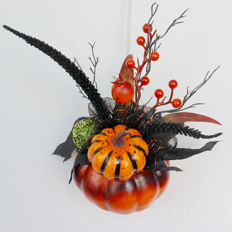Harvest Festival simulation pumpkin ornaments, handcrafted small bonsai, Halloween autumn color pumpkin decorative ornaments pic 7