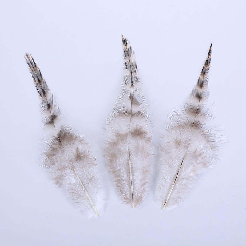 The manufacturer supplies green reed flower chicken feather handmade diy accessories, dreamcatchers, clothing feather accessories, and reed flower pointed-neck feathers pic 21