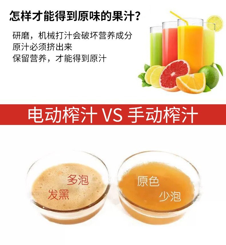 不锈钢手动榨汁器柠檬汁神器家用橙子夹子迷你小型果汁机榨汁机详情6