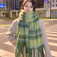 时尚英伦格子仿羊绒围巾儿童秋冬款男士情侣保暖披肩外贸围脖厂家详情23