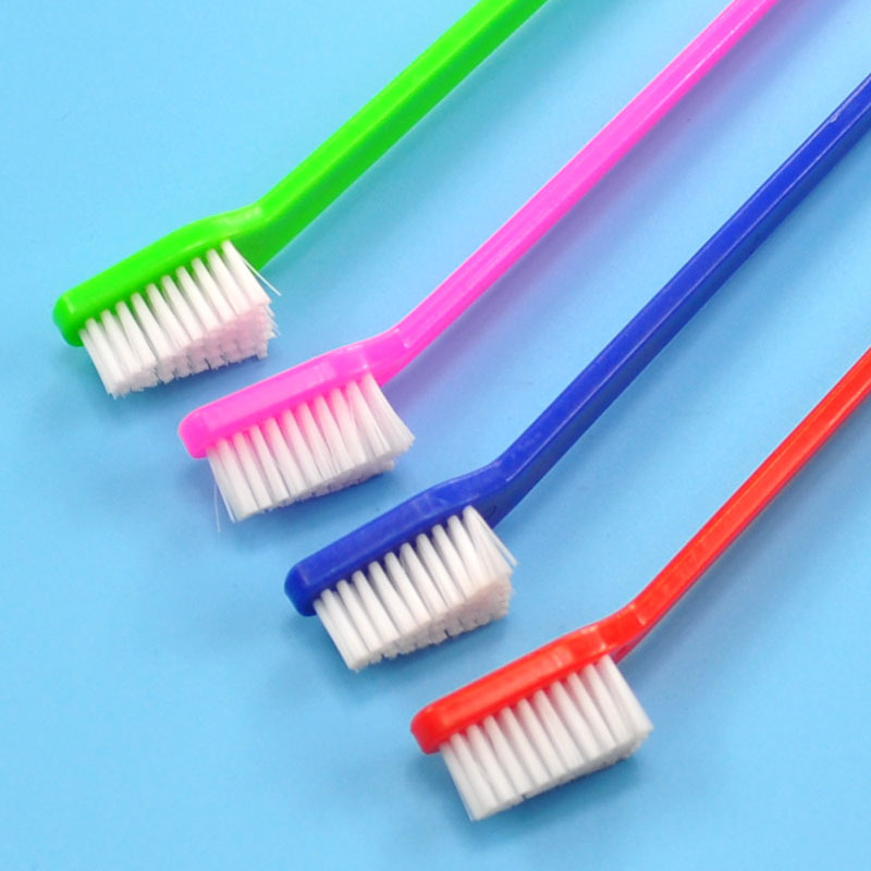 Three-piece set of pet toothbrushes: cat and dog finger toothbrushes, oral cleaning brushes, care and descaling brushes pic 1