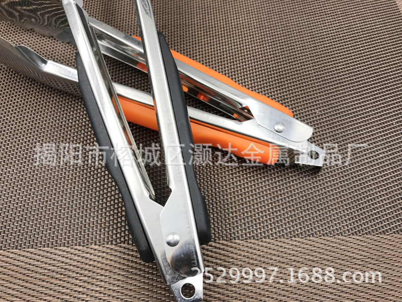 Food tongs, stainless steel barbecue tongs, buffet kitchen heat-resistant bread tongs, hotel steak tongs, grilled meat food tongs pic 11