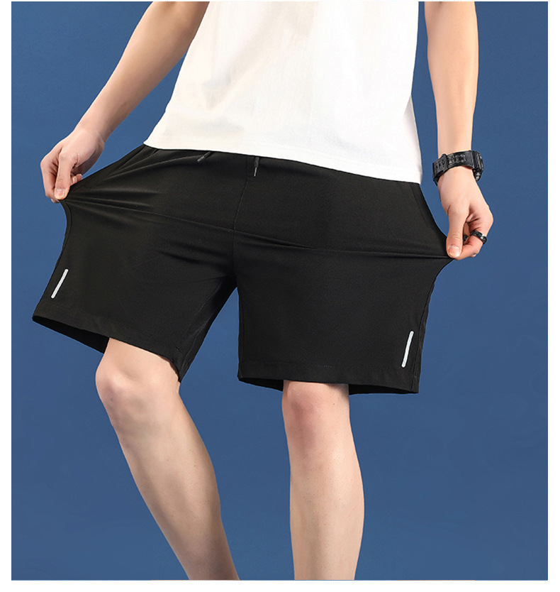 Summer sports thin shorts for men, loose and casual ice silk quick-drying capri pants for men, straight-leg Hong Kong-style pants for men, trendy pic 18