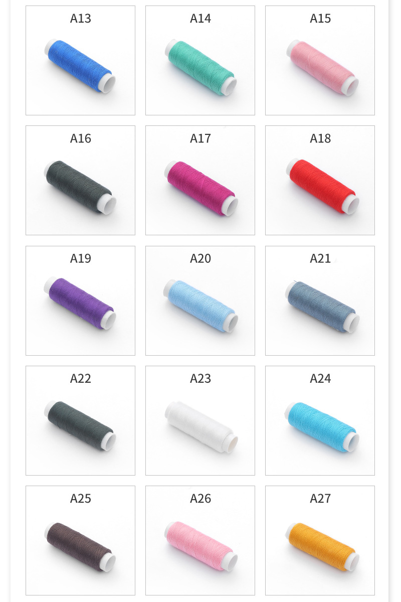 家用缝纫线402彩色小卷缝衣线手工DIY缝纫针线套装配件涤纶缝纫线详情6