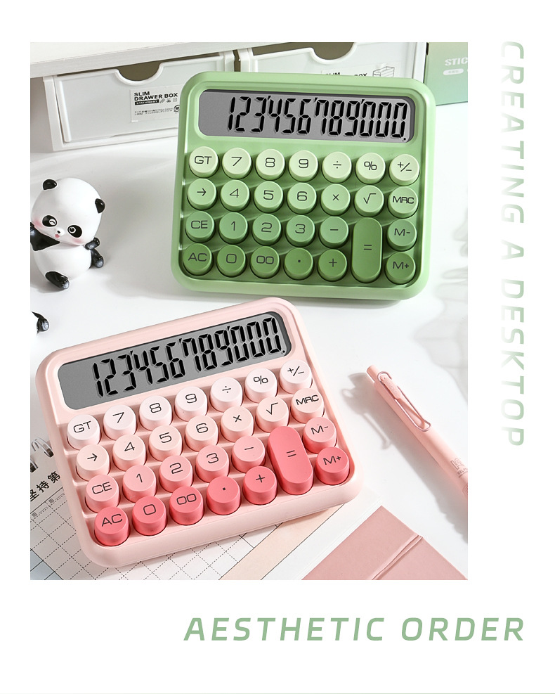 High appearance level gradient large silent calculator, student arithmetic, multi-functional business, financial accounting, office special pic 11