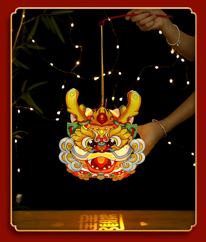Spring Festival Chinese-style New Year dragon dance, 3D cardstock, handmade goldfish diy materials, hand-held Dragon Year toy lanterns pic 18