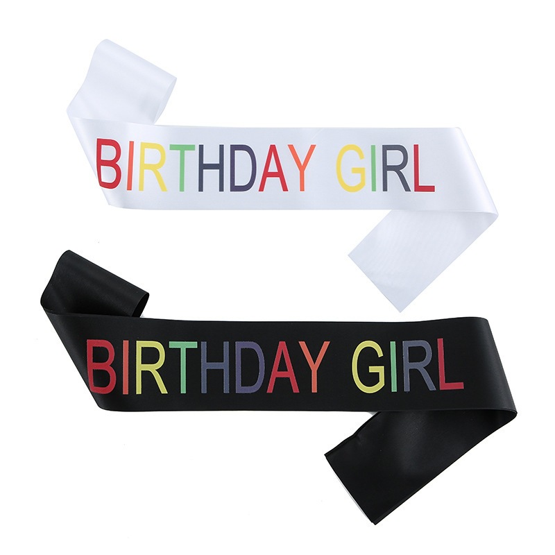 工厂专供空白礼仪肩带生日绶带单层色丁布party肩带单身派对用品详情2