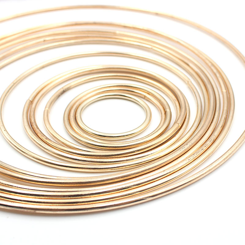 diy dreamcatcher materials, handcrafted clothing accessories, wedding accessories, electroplated gold iron rings, circular rings, wholesale in stock pic 15