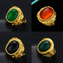 越南沙金情侣戒指 镀金开口光面男士仿金戒指男 镀24k金戒指女详情3