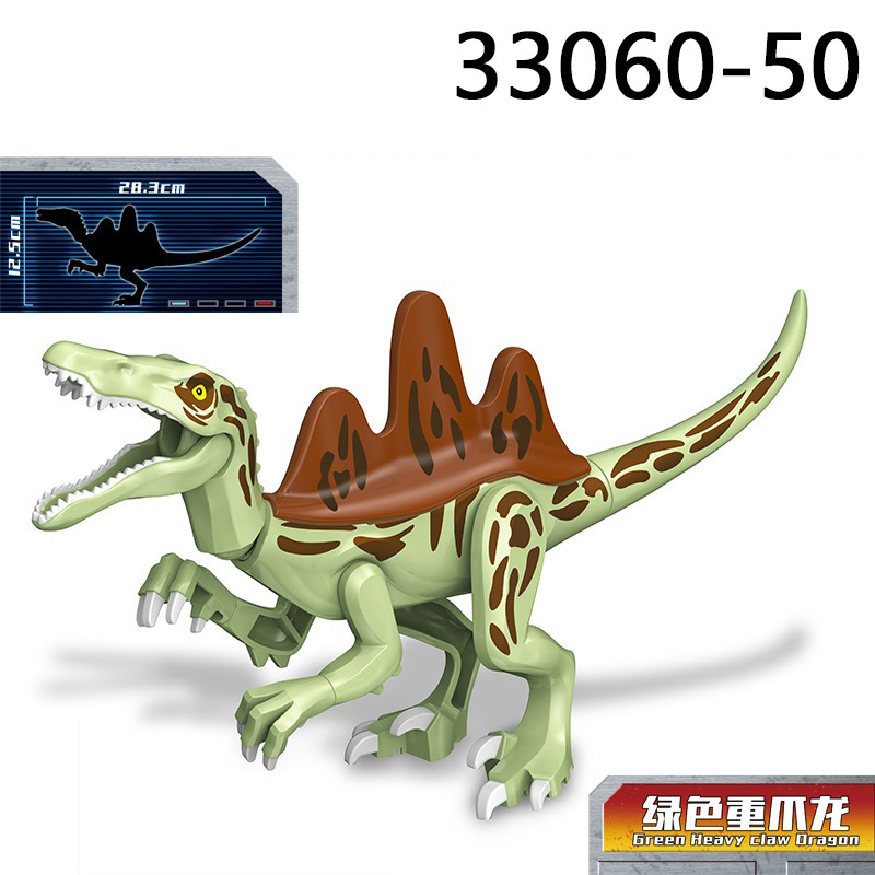 Nuevo estilo jurásico big dinosaurio bloques t-rex brachiosaurus triceratops puzzle bloques juguetes paquete en bolsa pic 56
