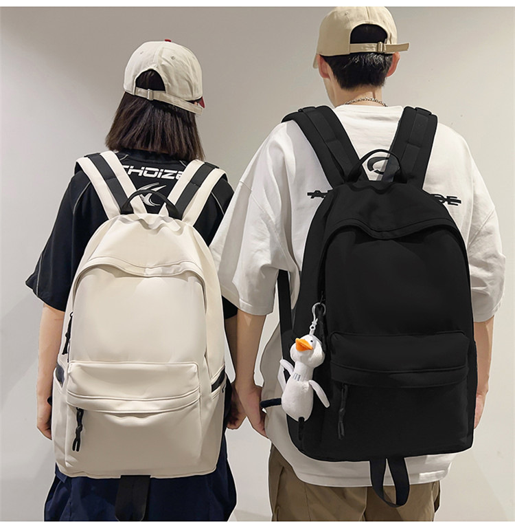 跨境2024新款男简约高中大学生双肩包女休闲大容量初中生旅行背包详情25