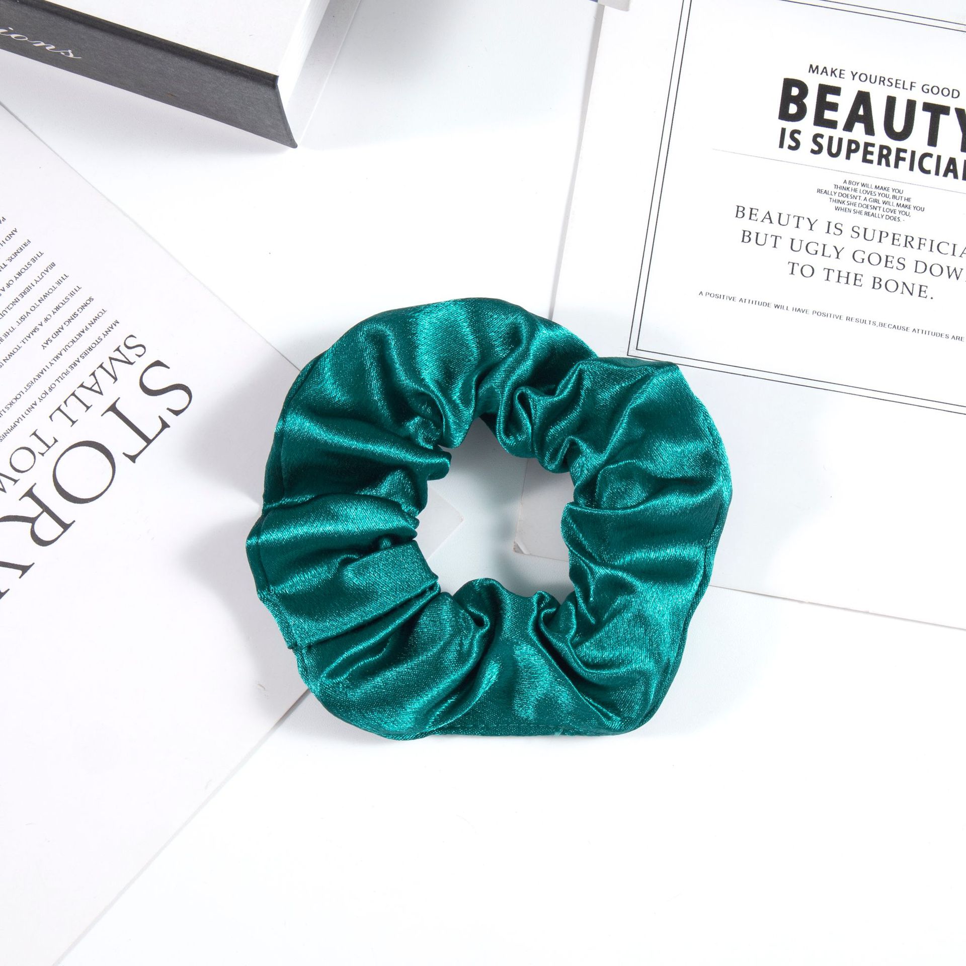 National trend series, retro solid color high-quality large intestine hair band, large intestine ring headwear, large rubber band pic 16