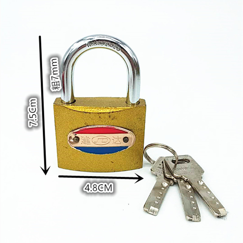 50 imitation copper padlock three keys 38 32 25 75 Student padlock door lock wholesale from 2 yuan to over 2 yuan pic 9