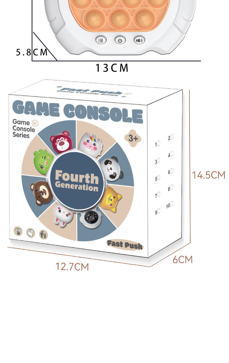 Cross-border bestseller Quick Push: Match-3, stress-relieving game console, Whack-a-Mouse Challenge, Press and Play, electric children's educational toys pic 9