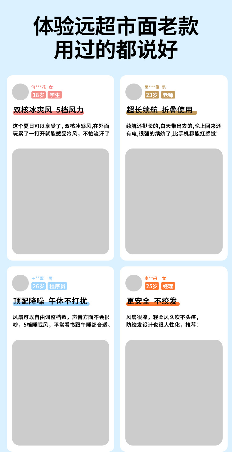 usb手持风扇便携静音支架折叠小风扇数显学生宿舍办公桌面电风扇详情2