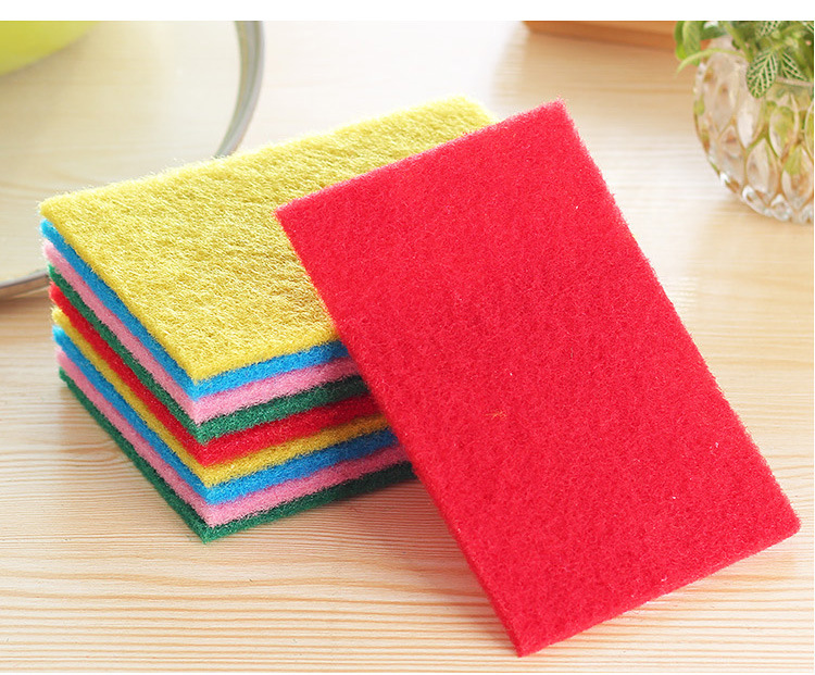 10-piece set of colored scouring pads for kitchen cleaning and degreasing, scrubbing POTS and washing dishes, wholesale from scouring pad manufacturers pic 8